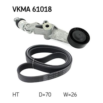 SKF V-Ribbed Belt Set VKMA 61018