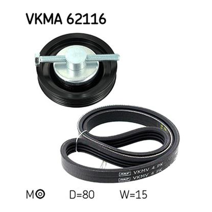 SKF V-Ribbed Belt Set VKMA 62116
