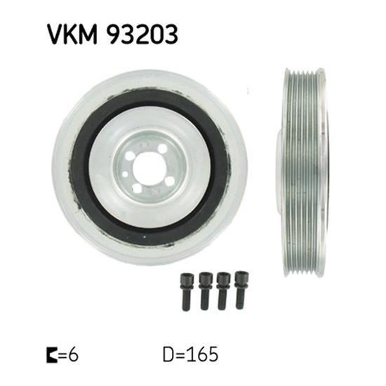 SKF Crankshaft Belt Pulley VKM 93203