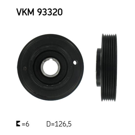 SKF Crankshaft Belt Pulley VKM 93320