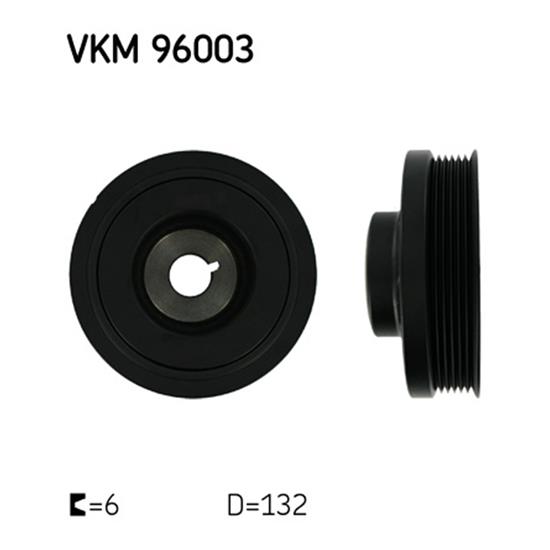 SKF Crankshaft Belt Pulley VKM 96003