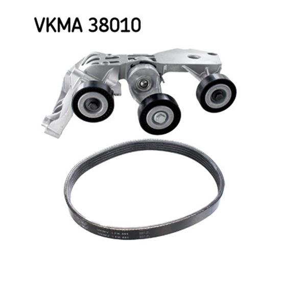 SKF Poly Fan V Ribbed Belt Set VKMA 38010