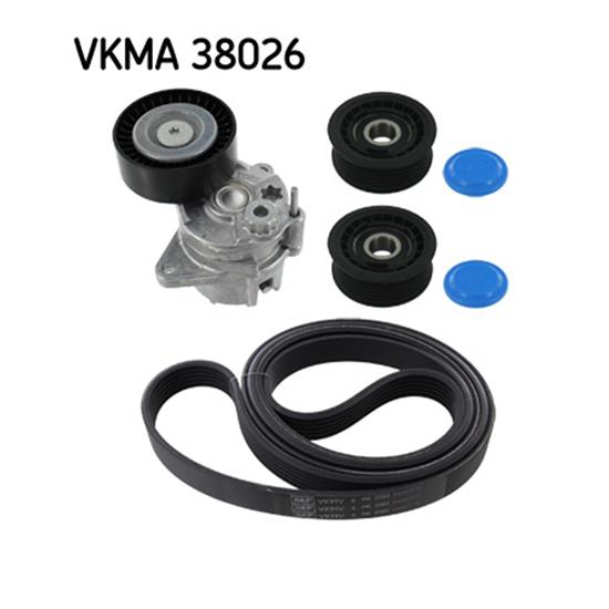 SKF Poly Fan V Ribbed Belt Set VKMA 38026