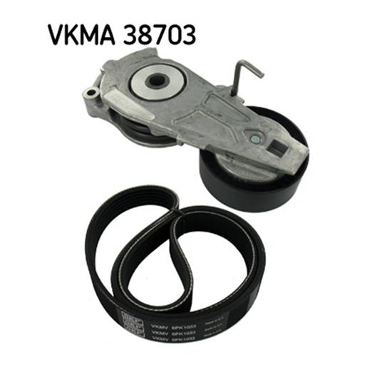 SKF Poly Fan V Ribbed Belt Set VKMA 38703