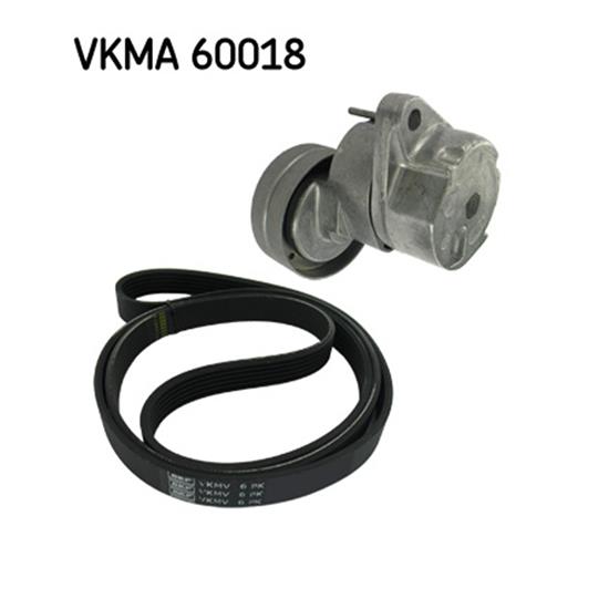 SKF Poly Fan V Ribbed Belt Set VKMA 60018