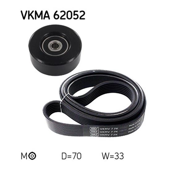SKF V-Ribbed Belt Set VKMA 62052